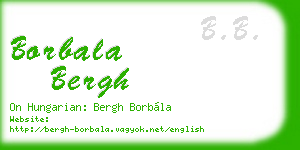 borbala bergh business card
