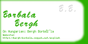 borbala bergh business card